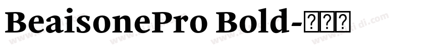 BeaisonePro Bold字体转换